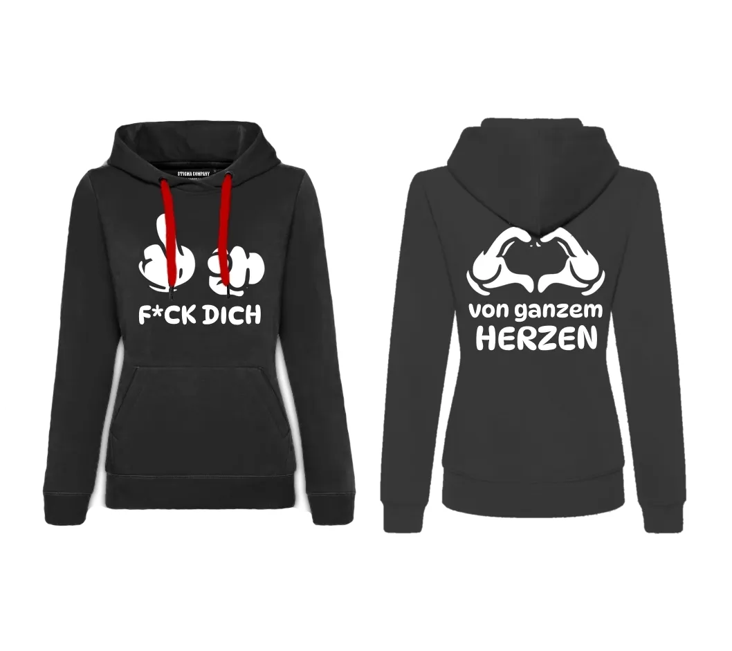 F*CK DICH von ganzem Herzen Hoodie sw-ws