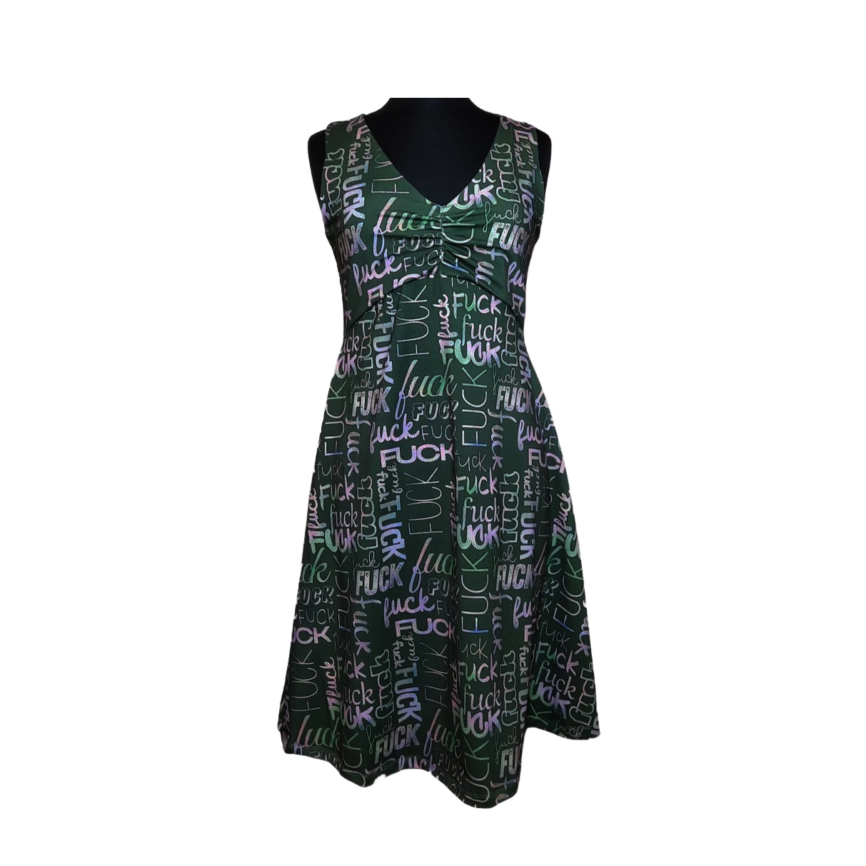 Fuck dress V-neck black